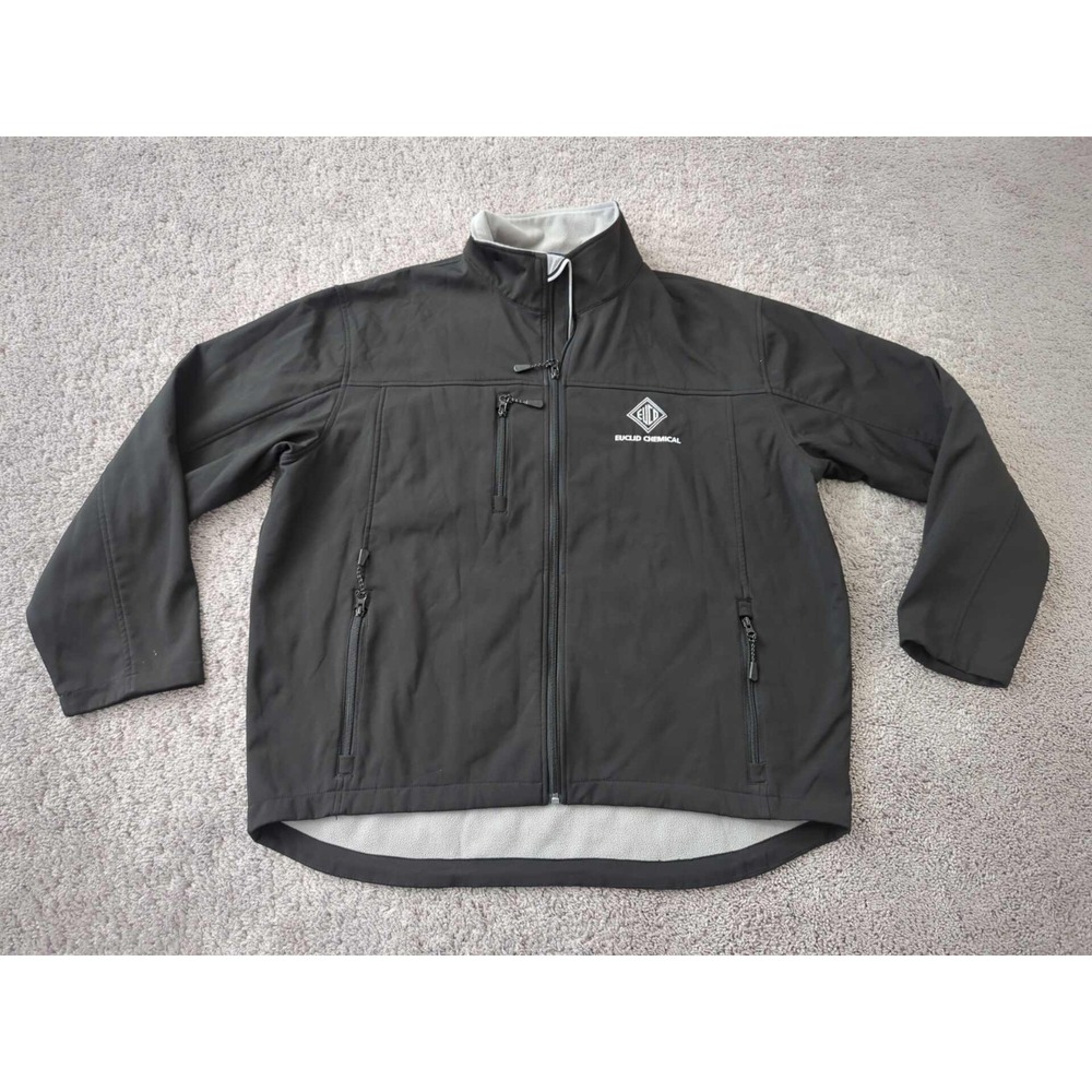 Euclid Chemical Jacket Mens 2XL Full Zip Devon & Jones Black Workwear‎